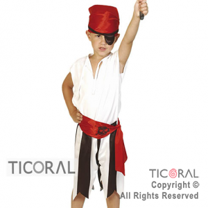 DISFRAZ PIRATA NI�O C/BANDANA CAND TALLE 3 x 1